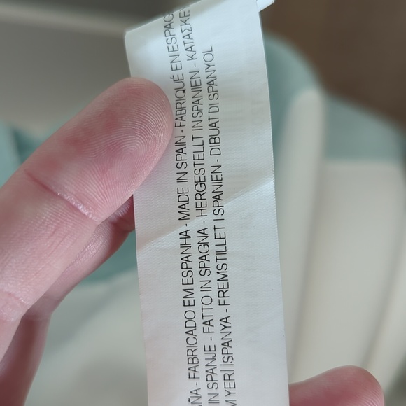 ZARA Lightweight Long Blazer, Light Blue / Mint Green Size Medium NWOT - Picture 4 of 5